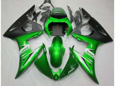 2005 Gloss Green & White R6 Motorcycle Fairings