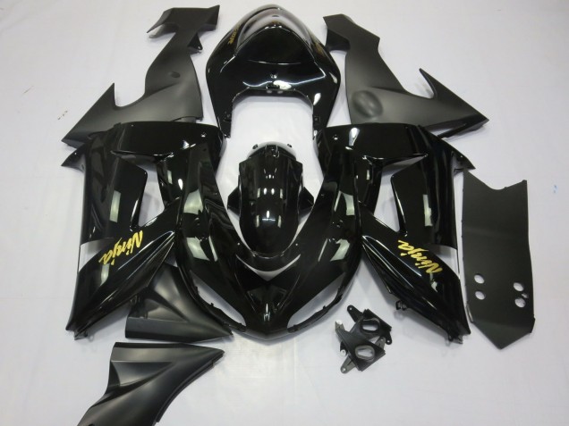 2006-2007 Black and Gold ZX10R Motorcycle Fairings 2006-2007 Black and Gold ZX10R Motorcycle Fairings