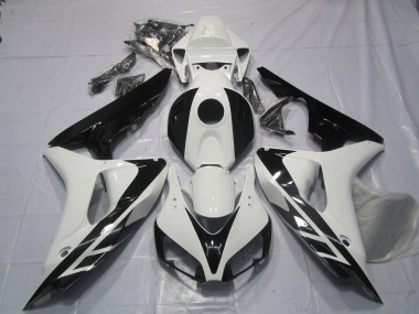 2006-2007 Black and White OEM Style No Decals CBR1000RR Motorcycle Fairings