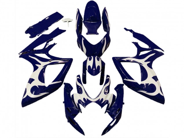 2006-2007 Dark Blue & White Design GSXR 600-750 Motorcycle Fairings 2006-2007 Dark Blue & White Design GSXR 600-750 Motorcycle Fairings