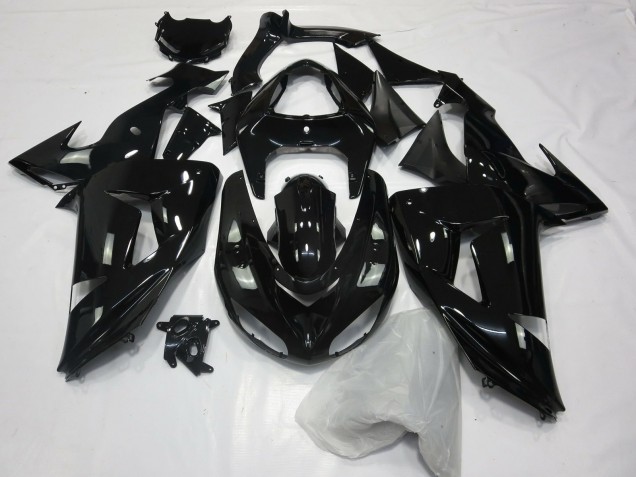 2006-2007 Gloss Black Plain ZX10R Motorcycle Fairings 2006-2007 Gloss Black Plain ZX10R Motorcycle Fairings