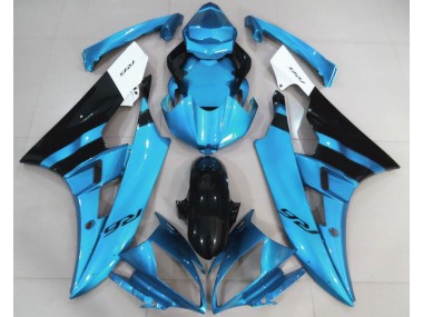 2006-2007 Gloss Light Blue and Black R6 Motorcycle Fairings