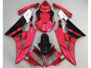 2006-2007 Gloss Red and Black R6 Motorcycle Fairings