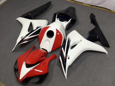2006-2007 Gloss Red and White CBR1000RR Motorcycle Fairings