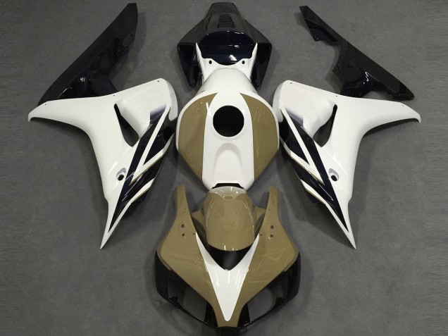 2006-2007 Gloss White Tan Black CBR1000RR Motorcycle Fairings 2006-2007 Gloss White Tan Black CBR1000RR Motorcycle Fairings