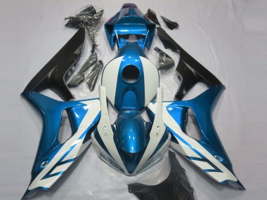 2006-2007 Gloss White and Blue CBR1000RR Motorcycle Fairings