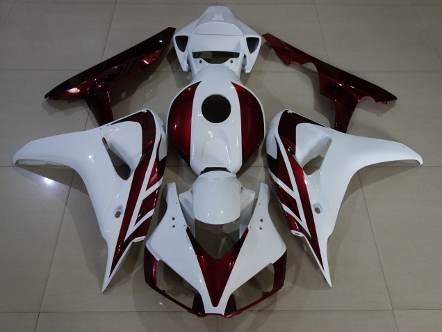 2006-2007 Gloss White and Deep Red CBR1000RR Motorcycle Fairings 2006-2007 Gloss White and Deep Red CBR1000RR Motorcycle Fairings