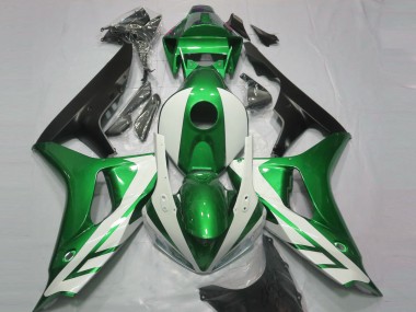 2006-2007 Gloss White and Green CBR1000RR Motorcycle Fairings