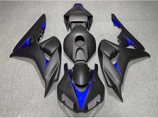 2006-2007 Matte Black and Blue CBR1000RR Motorcycle Fairings 2006-2007 Matte Black and Blue CBR1000RR Motorcycle Fairings