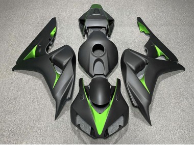 2006-2007 Matte Black and Green CBR1000RR Motorcycle Fairings