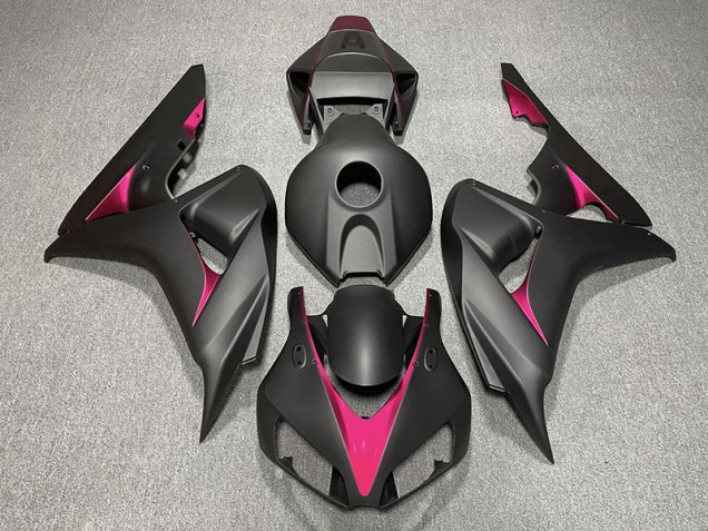 2006-2007 Matte Black and Pink CBR1000RR Motorcycle Fairings 2006-2007 Matte Black and Pink CBR1000RR Motorcycle Fairings