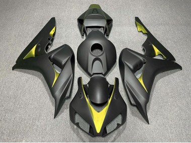 2006-2007 Matte Black and Yellow CBR1000RR Motorcycle Fairings