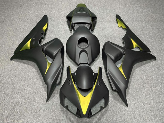 2006-2007 Matte Black and Yellow CBR1000RR Motorcycle Fairings