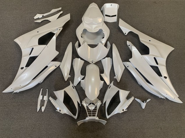 2006-2007 Pearl White R6 Motorcycle Fairings 2006-2007 Pearl White R6 Motorcycle Fairings
