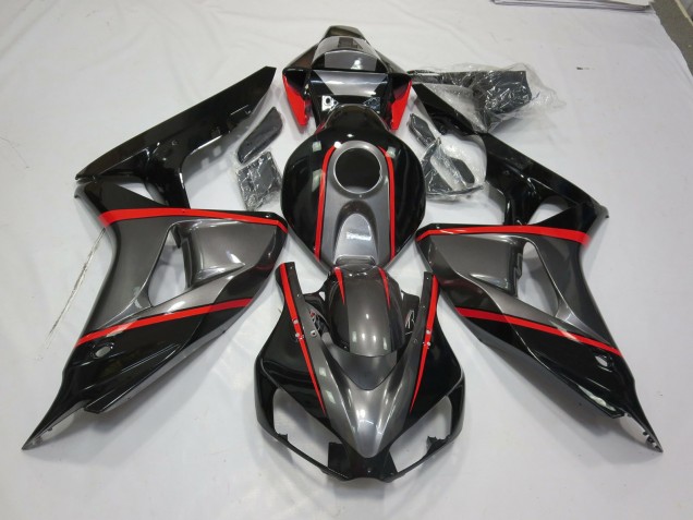 2006-2007 Silver Black Red Pin Stripe CBR1000RR Motorcycle Fairings 2006-2007 Silver Black Red Pin Stripe CBR1000RR Motorcycle Fairings