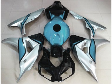 2006-2007 Silver and Light Blue Custom CBR1000RR Motorcycle Fairings