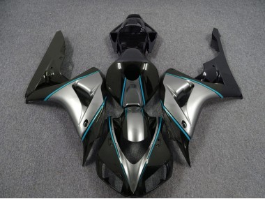 2006-2007 Silver with Blue Pin Stripe CBR1000RR Motorcycle Fairings