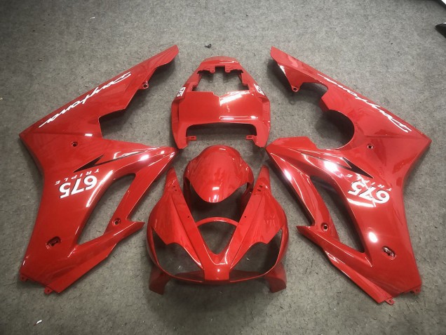 2006-2008 Red with White Decals Daytona 675 Motorcycle Fairings 2006-2008 Red with White Decals Daytona 675 Motorcycle Fairings