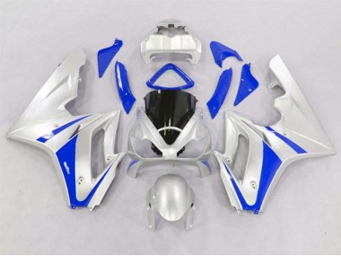 2006-2008 Silver and Blue Daytona 675 Motorcycle Fairings