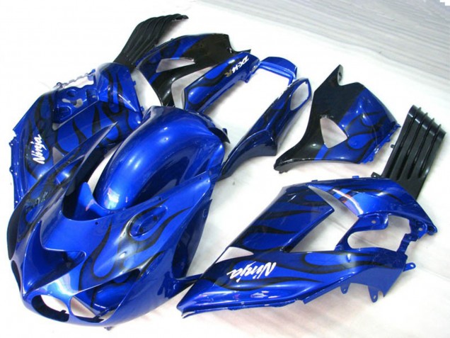 2006-2011 Blue Flame ZX14R Motorcycle Fairings 2006-2011 Blue Flame ZX14R Motorcycle Fairings