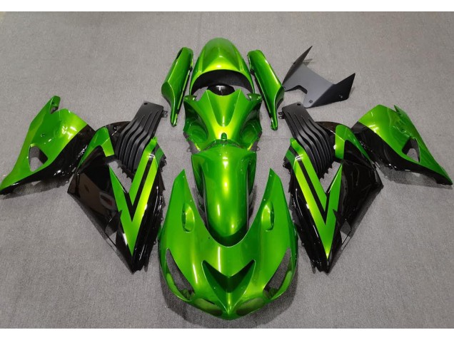 2006-2011 Bright Green & Black ZX14R Motorcycle Fairings 2006-2011 Bright Green & Black ZX14R Motorcycle Fairings