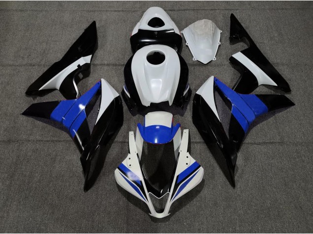 2007-2008 Black White and Blue CBR600RR Motorcycle Fairings 2007-2008 Black White and Blue CBR600RR Motorcycle Fairings