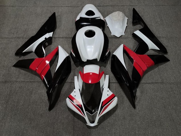 2007-2008 Black White and Red CBR600RR Motorcycle Fairings 2007-2008 Black White and Red CBR600RR Motorcycle Fairings