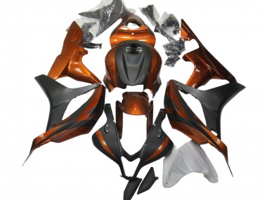 2007-2008 Burnt Orange and Matte Black CBR600RR Motorcycle Fairings