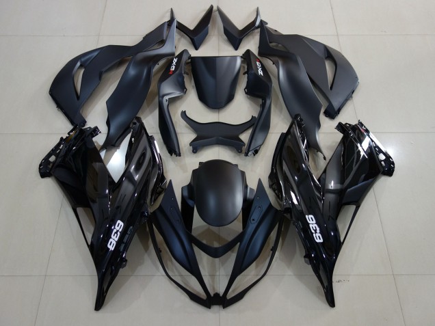 2007-2008 Gloss Black 636 Logo ZX6R Motorcycle Fairings 2007-2008 Gloss Black 636 Logo ZX6R Motorcycle Fairings