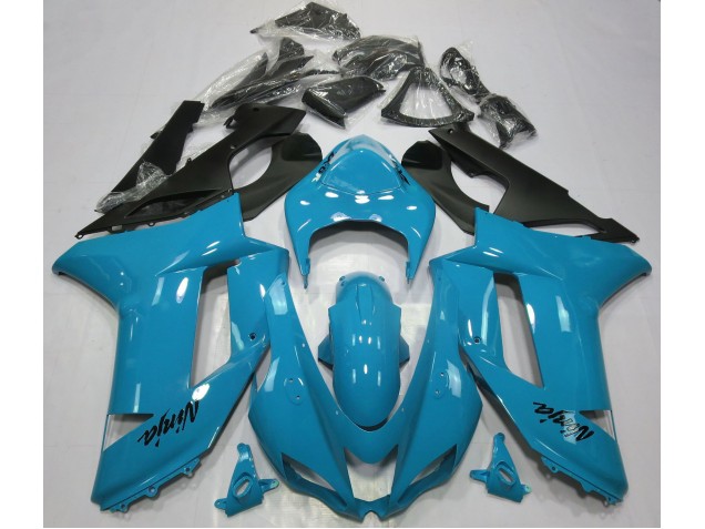 2007-2008 Gloss Light Blue ZX6R Motorcycle Fairings 2007-2008 Gloss Light Blue ZX6R Motorcycle Fairings