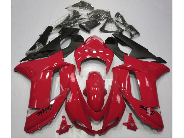 2007-2008 Gloss Red ZX6R Motorcycle Fairings 2007-2008 Gloss Red ZX6R Motorcycle Fairings
