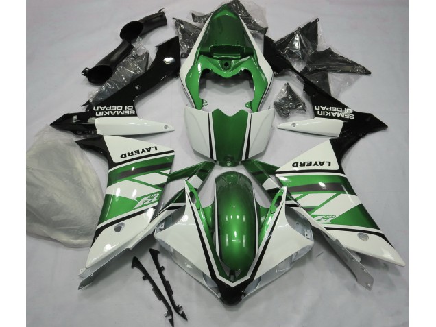 2007-2008 Gloss White and Green R1 Motorcycle Fairings 2007-2008 Gloss White and Green R1 Motorcycle Fairings