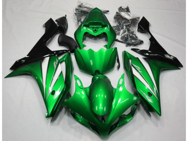2007-2008 Green White and Black R1 Motorcycle Fairings 2007-2008 Green White and Black R1 Motorcycle Fairings