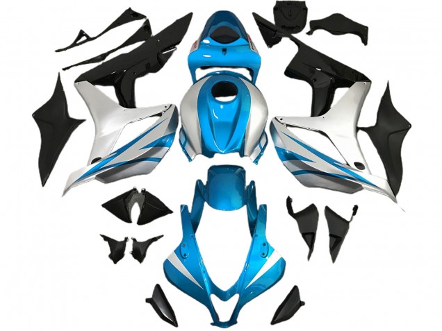 2007-2008 Light Blue and Silver OEM Style CBR600RR Motorcycle Fairings 2007-2008 Light Blue and Silver OEM Style CBR600RR Motorcycle Fairings