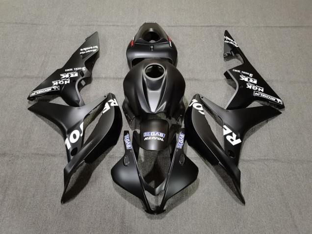 2007-2008 Matte Black Repsol CBR600RR Motorcycle Fairings 2007-2008 Matte Black Repsol CBR600RR Motorcycle Fairings