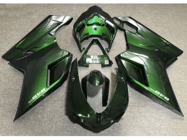 2007-2014 Deep Green Ducati 848 1098 1198 Motorcycle Fairings