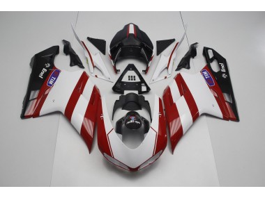2007-2014 Deep Red Ducati 848 1098 1198 Motorcycle Fairings