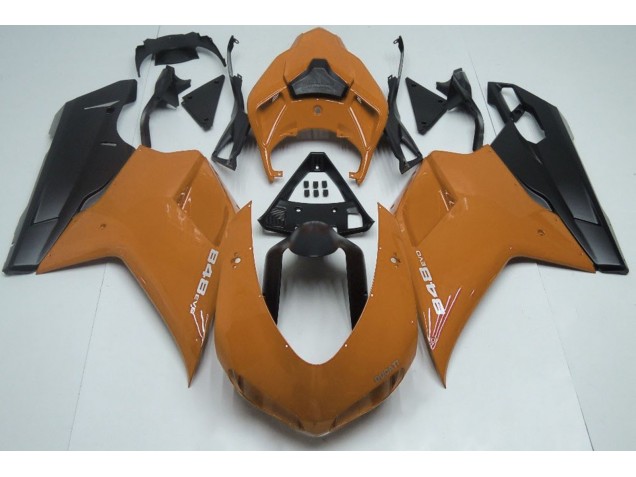 2007-2014 Gloss Orange & Black Ducati 848 1098 1198 Motorcycle Fairings 2007-2014 Gloss Orange & Black Ducati 848 1098 1198 Motorcycle Fairings