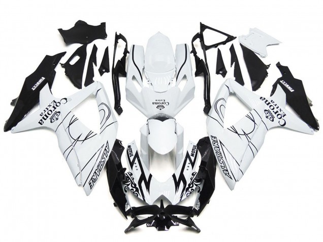 2008-2010 Custom Corona Special with White GSXR 600-750 Motorcycle Fairings 2008-2010 Custom Corona Special with White GSXR 600-750 Motorcycle Fairings