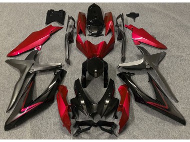 2008-2010 Gloss Red & Green R GSXR 600-750 Motorcycle Fairings