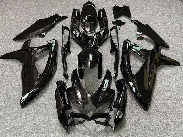2008-2010 Gloss Black & White Logos GSXR 600-750 Motorcycle Fairings 2008-2010 Gloss Black & White Logos GSXR 600-750 Motorcycle Fairings