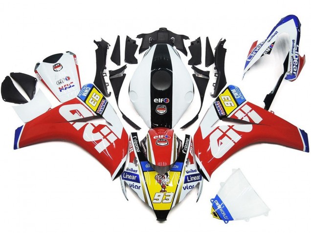 2008-2011 93 Number White and Red CBR1000RR Motorcycle Fairings 2008-2011 93 Number White and Red CBR1000RR Motorcycle Fairings