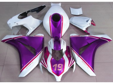 2008-2011 Gloss Purple and White CBR1000RR Motorcycle Fairings