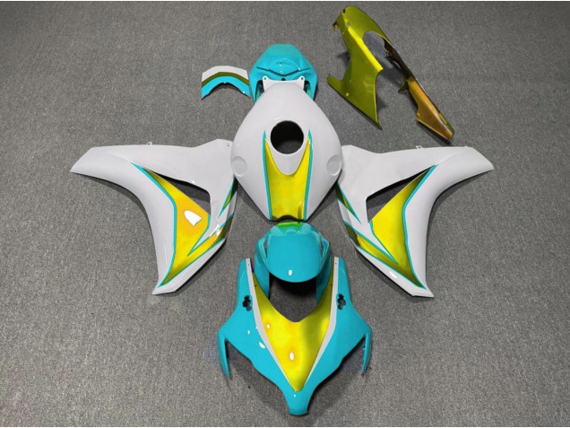 2008-2011 Light Blue and Gold CBR1000RR Motorcycle Fairings
