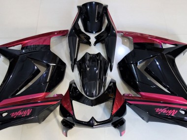 2008-2012 Gloss Black & Red Ninja 250 Motorcycle Fairings