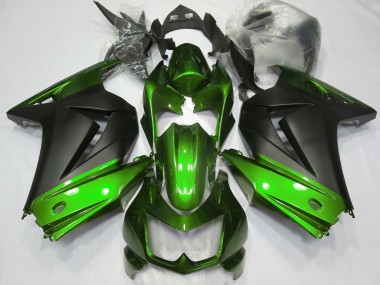 2008-2012 Green and Matte Black Ninja 250 Motorcycle Fairings
