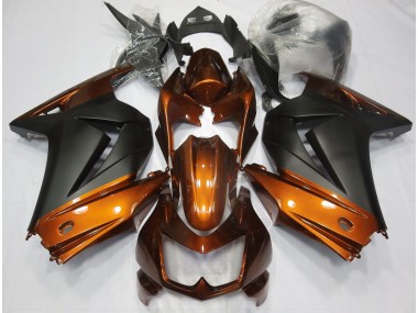 2008-2012 Orange and Matte Black Ninja 250 Motorcycle Fairings