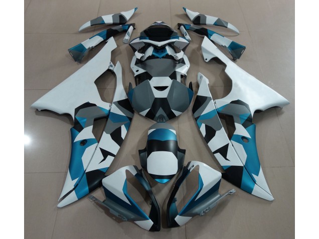 2008-2016 Glacier Blue Snow Camo R6 Motorcycle Fairings 2008-2016 Glacier Blue Snow Camo R6 Motorcycle Fairings