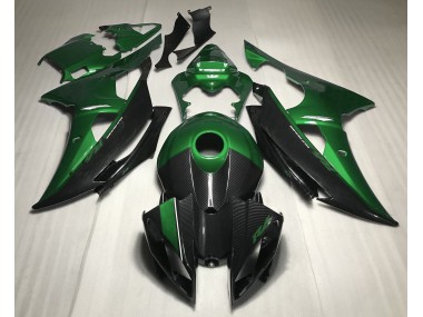 2008-2016 Green w Carbon Fiber Style R6 Motorcycle Fairings