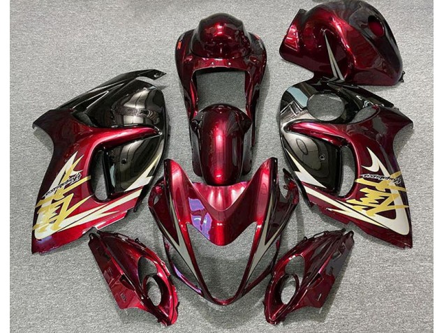 2008-2020 Deep Red & Gold GSXR 1300 Hayabusa Motorcycle Fairings 2008-2020 Deep Red & Gold GSXR 1300 Hayabusa Motorcycle Fairings